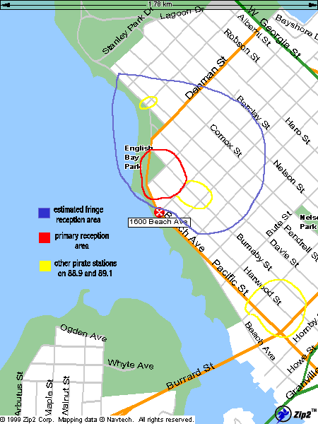 Map: Radio XY footprint